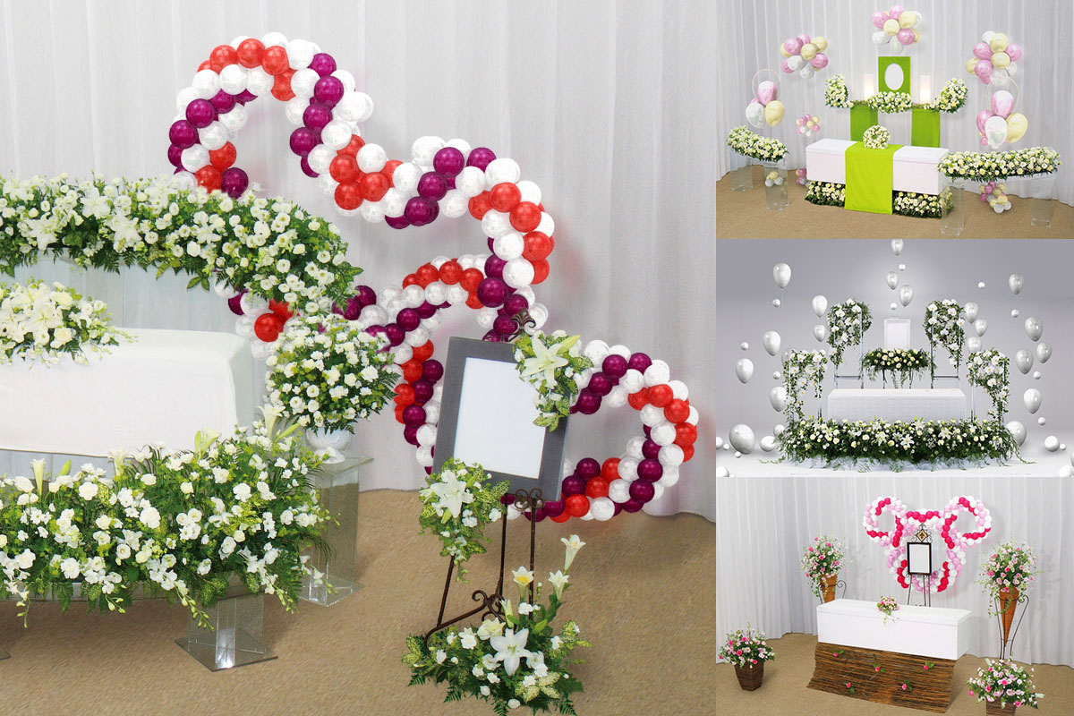 バルーンアート祭壇 バルーンとお花のお葬式 楓花 Fuka